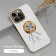 thumbnail image 1 of SaniMore for iPhone 14 Pro Max All-Inclusive Electroplating Silicone Magnetic Case, Three Dimensional Astronaut Case with Car Mount & Ring Kickstand Shockproof Protective Cover, White, 1 of 12