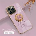 thumbnail image 1 of SaniMore for iPhone 14 Pro Max All-Inclusive Electroplating Silicone Magnetic Case, Three Dimensional Astronaut Case with Car Mount & Ring Kickstand Shockproof Protective Cover, Purple, 1 of 12