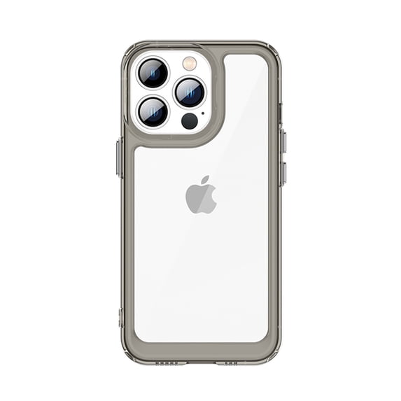 SaniMore iPhone 14 Pro Max Case (6.7 inch 2022 Release), Soft Shockproof TPU Bumper Crystal-clear PC Back No-yellowing Anti-drop Ultra-slim Lightweight Rugged Cover For iPhone 14 Pro Max,Gray