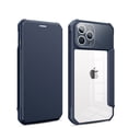 thumbnail image 1 of SaniMore for iPhone 14 Pro Max Case Transparent PC & Soft TPU Built-in Electroplated Lens Ring, Magnetic Flip Cover with Card Slot & Kickstand Shockproof Protective Shell, Blue, 1 of 8