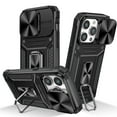 thumbnail image 1 of SaniMore for iPhone 14 Pro Max Stand Case, Slide Camera Cover 360 Degree Rotating Kickstand Magnetic Car Mount Hybird Tri-layer Rugged Shell Military-grade Shockproof Anti-drop Cover, Black, 1 of 10