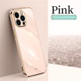 thumbnail image 1 of SaniMore for iPhone 14 Pro Max Ultra-Thin Electroplated Camera Protection Case, Rugged PC Back Anti-Fingerprint Shockproof Heavy Duty Protective Case for iPhone 14 Pro Max Women Men, Pink, 1 of 7
