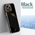 thumbnail image 1 of SaniMore for iPhone 14 Pro Ultra-Thin Electroplated Camera Protection Case, Rugged PC Back Anti-Fingerprint Shockproof Heavy Duty Protective Case for iPhone 14 Pro Women Men, Black, 1 of 7