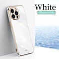 thumbnail image 1 of SaniMore for iPhone 14 Pro Ultra-Thin Electroplated Camera Protection Case, Rugged PC Back Anti-Fingerprint Shockproof Heavy Duty Protective Case for iPhone 14 Pro Women Men, White, 1 of 7