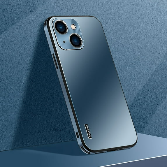 SaniMore for iPhone 14 Ultra-Thin Camera Protection Case, Upgrade Matte Back Panel Anti-Fingerprint Shockproof Heavy Duty Protective Case for iPhone 14 Women Men, Darkblue