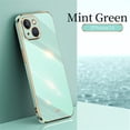 thumbnail image 1 of SaniMore for iPhone 14 Ultra-Thin Electroplated Camera Protection Case, Rugged PC Back Anti-Fingerprint Shockproof Heavy Duty Protective Case for iPhone 14 Women Men, Green, 1 of 7