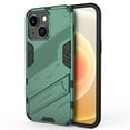 thumbnail image 1 of SaniMore for iPhone 15 6.1" 2023 Armor Protective Cover Rugged PC Backplane with Hidden Kickstand Anti-fall Drop Resisitant Shockproof [Light & Thin] Hybird Cover, Green, 1 of 11