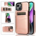 thumbnail image 1 of SaniMore for iPhone 15 6.1" 2023 Case, Card Slots Case with Flip Kickstand Premium PU Leather Magnetic Clasp Anti-scratch Anti-drop Heavy Duty Protective Case for iPhone 15 6.1", Rosegold, 1 of 7