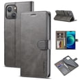 thumbnail image 1 of SaniMore for iPhone 15 6.1" 2023 Case, PU Leather Skin & Soft TPU Inner Shell [Card Holder + Cash Pocket + Flip Kickstand] Magnetic Closure Protective Wallet Cover SaniMore for iPhone 15, Gray, 1 of 12