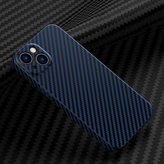 SaniMore for iPhone 15 6.1" 2023 Case, Slim Case Carbon Fiber Support Wireless Charging Shockproof Anti-drop Lens All-inclusive Heavy Duty Protective Anti-fingerprint Magnetic Cover, Blue