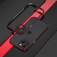 thumbnail image 1 of SaniMore for iPhone 15 6.1" 2023 Metal Bumper Frame + Lens Protector Case Heavy Duty Protectiive Anti-shock Drop Resistant Ultra-thin Design for Women Men, Black+Red, 1 of 12