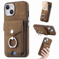 thumbnail image 1 of SaniMore for iPhone 15 (6.1" 2023) Wallet Case,Back Flip Cash Pocket 360° Rotating Metal Holder Kickstand PU Leather Shockproof TPU Card Slots Magnetic Car Mount Wear-resistant Shell, Brown, 1 of 15