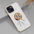 thumbnail image 1 of SaniMore for iPhone 15 6.1" All-Inclusive Electroplating Silicone Magnetic Case, Three Dimensional Astronaut Case with Car Mount & Ring Kickstand Shockproof Protective Cover, White, 1 of 12