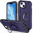 thumbnail image 1 of SaniMore for iPhone 15 6.1" Magnetic Case, Rugged PC & TPU Bumpers with Car Mount & Ring Kickstand Heavy Duty Full Body Protective Case for 15 Women Men, Blue, 1 of 11
