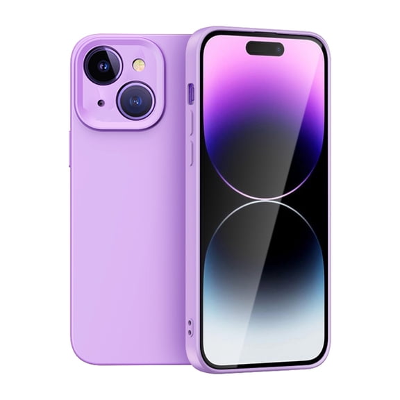 SaniMore for iPhone 15 Case, Silicone Phone Cover [Military Grade Drop Protection] [Anti-Scratch Microfiber Lining] Silicone Ultra Slim Shockproof for iPhone 15, Purple