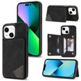 thumbnail image 1 of SaniMore for iPhone 15 PU Leather Case RFID Blocking, Back Magnetic Button Flip Wallet Cover Built-in Card Slot & Multi-Angle Kickstand Ultra-Thin Full Body Protective Shell, Black, 1 of 6