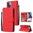 thumbnail image 1 of SaniMore for iPhone 15 Plus 6.7" PU Leather Case, Magnetic Closure Flip Wallet Cover with Wrist Strap Card Slot & Multi-Angle Kickstand All-Inclusive Protective Shell, Red, 1 of 6