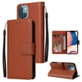 thumbnail image 1 of SaniMore for iPhone 15 Plus 6.7" PU Leather Case, Magnetic Closure Flip Wallet Cover with Wrist Strap Card Slot & Multi-Angle Kickstand All-Inclusive Protective Shell, Brown, 1 of 6