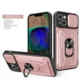 thumbnail image 1 of SaniMore for iPhone 15 Plus Case with Sliding Camera Cover and Card Holder, Heavy Duty Protective Case with Ring Magnetic Kickstand Phone Case for iPhone 15 Plus 6.7" 2023, Rosegold, 1 of 14