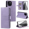 thumbnail image 1 of SaniMore for iPhone 15 Plus PU Leather Case, Wallet Design with Card Slots Cash Pocket [Wrist Strap] Flip kickstand Full Body Protection Magnetic Closure Business TPU Shell for iPhone 15 Plus, Purple, 1 of 11