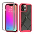thumbnail image 1 of SaniMore for iPhone 15 Plus Two-Layer Structure Transparent Case, Rugged Clear PC Back & TPU Bumper [Not Yellowing Technology] Full Body Protective Case for iPhone 15 Plus, Pink, 1 of 8