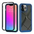 thumbnail image 1 of SaniMore for iPhone 15 Plus Two-Layer Structure Transparent Case, Rugged Clear PC Back & TPU Bumper [Not Yellowing Technology] Full Body Protective Case for iPhone 15 Plus, Darkblue, 1 of 8
