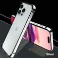thumbnail image 1 of SaniMore for iPhone 15 Pro 6.1" 2023 Case, Heavy Duty Protective Alloy Shockproof TPU Frame Wear-resistant Anti-fall Anti-scratch Slim Lightweight Hybird Cover for iPhone 15 Pro, Silver, 1 of 9