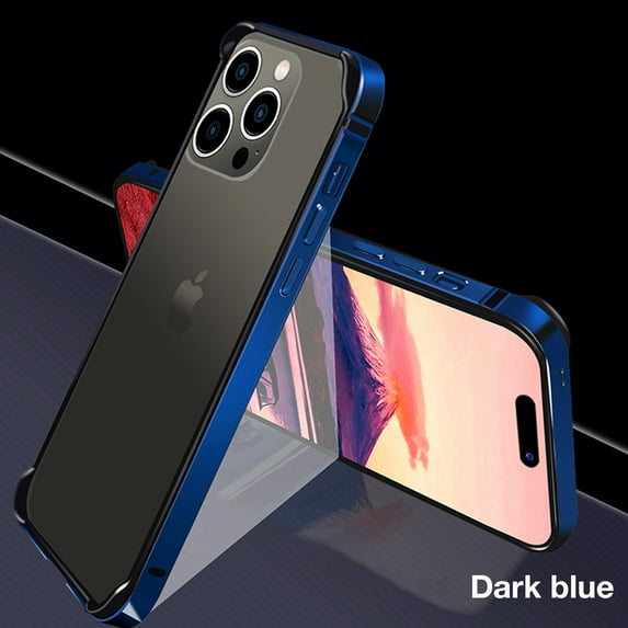 SaniMore for iPhone 15 Pro 6.1" 2023 Case, Heavy Duty Protective Alloy Shockproof TPU Frame Wear-resistant Anti-fall Anti-scratch Slim Lightweight Hybird Cover for iPhone 15 Pro, Darkblue