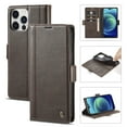 thumbnail image 1 of SaniMore for iPhone 15 Pro 6.1" 2023 Case, PU Leather Magnetic Flip Folio Shell with Card Holders RFID Blocking Kickstand Shockproof TPU Case Magnetic Closure Business Cover, Coffee, 1 of 13