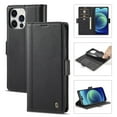 thumbnail image 1 of SaniMore for iPhone 15 Pro 6.1" 2023 Case, PU Leather Magnetic Flip Folio Shell with Card Holders RFID Blocking Kickstand Shockproof TPU Case Magnetic Closure Business Cover, Black, 1 of 13