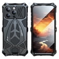thumbnail image 1 of SaniMore for iPhone 15 Pro (6.1" 2023) Case with Tempered Glass Screen Protector, Tri-layer PC TPU Hybird Heavy Duty Protective Military-grade Drop Resistant Shockproof Armor Stylish Shell, Black, 1 of 10