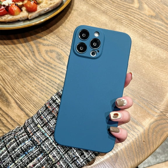 SaniMore for iPhone 15 Pro 6.1" 2023 Csae, Ultra-thin Lightweight Case with Frosted Skin Rugged Wear-resistant PC Backplane Drop-proof Lens All-inlusive Case for iPhone 15 Pro, Blue