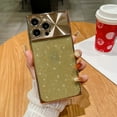 thumbnail image 1 of SaniMore for iPhone 15 Pro Case, Glitter Bling Paper Large Window Lens Protection Electroplated Frame Soft TPU Shell Shockproof Anti-drop Slim Lightweight Fashion for Girls Women - Gold, 1 of 7