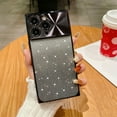 thumbnail image 1 of SaniMore for iPhone 15 Pro Case, Gradient Glitter Bling Paper Large Window Lens Protection Electroplated Frame Soft TPU Shockproof Anti-drop Slim Lightweight Fashion for Girls Women, Black, 1 of 11