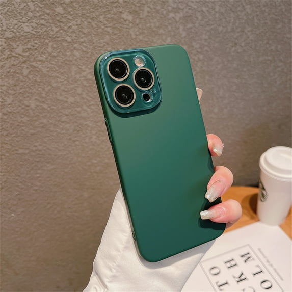 SaniMore for iPhone 15 Pro Case, Rugged PC Backplane Skin-feel Anti-scratch Camera Protection Full Protective Shockproof Drop Resistant Slim Lightweight Stylish Shell for Women Men, Darkgreen