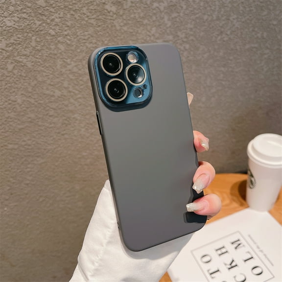 SaniMore for iPhone 15 Pro Case, Rugged PC Backplane Skin-feel Anti-scratch Camera Protection Full Protective Shockproof Drop Resistant Slim Lightweight Stylish Shell for Women Men, Darkgray