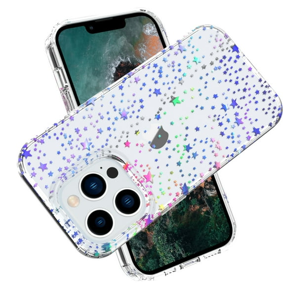 SaniMore for iPhone 15 Pro Case, Shockproof TPU Stylish Marble Pattern for Girls Women Drop Resistant Slim Fit for iPhone 15 Pro Lightweight Protective Anti-scratch Shell - Star