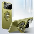 thumbnail image 1 of SaniMore for iPhone 15 Pro Case, Strong Magnetic 360° Rotating Bracket Gyroscope Wireless Charging Lens Protection Drop Resistant Anti-scratch Slim Fit 3 in 1 for iPhone 15 Pro Shell, Green, 1 of 11
