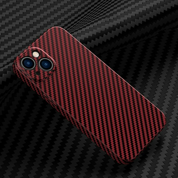 SaniMore for iPhone 15 Pro Max 6.7" 2023 Case, Slim Case Carbon Fiber Support Wireless Charging Shockproof Anti-drop Lens All-inclusive Heavy Duty Protective Anti-fingerprint Magnetic Cover, Winered