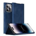 thumbnail image 1 of SaniMore for iPhone 15 Pro Max (6.7" 2023) Wallet Case, Folio Book Magnetic Shell with Wireless Charging, Kickstand, Card Slot, Full Body Protective Shockproof Anti-drop Magnetic Cover, Blue, 1 of 9