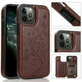 thumbnail image 1 of SaniMore for iPhone 15 Pro Max 6.7" Magnetic Wallet Case, PU Leather Case with Card Slot & Kickstand Shockproof Protective Case for iPhone 15 Pro Max Women Ladies, Brown, 1 of 9