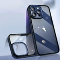 thumbnail image 1 of SaniMore for iPhone 15 Pro Max Case, Anti-slip Carbon Fibre Bumper Crystal-clear Anti-yellow Backplane Anti-scratch Anti-greasy Shockproof Fall-resistant Slim Lightweight Hybird Shell, Darkblue, 1 of 7
