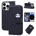 thumbnail image 1 of SaniMore for iPhone 15 Pro Max Case, PU Leather Flip Folio Cover with Stand, Card Slots, [Lovely Pet Magnetic Clasp] Full Protetcion Shockproof TPU Wallet Shell for iPhone 15 Pro Max, Black, 1 of 10