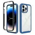 thumbnail image 1 of SaniMore for iPhone 15 Pro Max Two-Layer Structure Transparent Case, Rugged Clear PC Back & TPU Bumper [Not Yellowing Technology] Full Body Protective Case for iPhone 15 Pro Max, Darkblue, 1 of 7