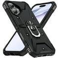 thumbnail image 1 of SaniMore for iPhone 16 Multi-Functional Case, Rugged PC Magnetic Cover Built-in Car Mount & 360° Rotatable Metal Ring Kickstand Military Grade Shockproof Protective Shell, Black, 1 of 8