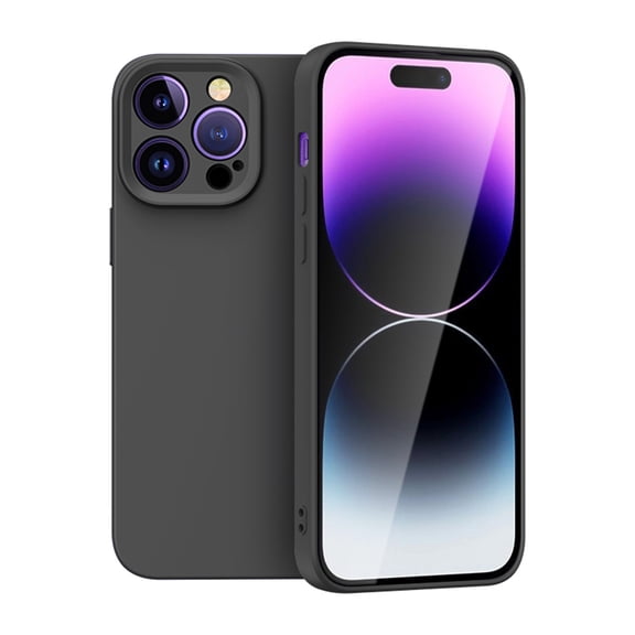 SaniMore for iPhone 16 Pro Max Case, Silicone Phone Cover [Military Grade Drop Protection] [Anti-Scratch Microfiber Lining] Silicone Ultra Slim Shockproof for iPhone 16 Pro Max, Black