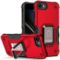 thumbnail image 1 of SaniMore for iPhone 7/iPhone 8/iPhone SE 2020/iPhone SE 2022 4.7 inch Case with Kickstand Armor Magnetic Ring Rugged Protective Military Grade Shockproof Case, Red, 1 of 8
