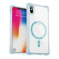 thumbnail image 1 of SaniMore for iPhone X/XS Magnetic Case, [Wireless Charging] Crystal-clear Rugged PC Back Back Skin-feel Shockproof Strong Drop Resistant Slim Shell for iPhone X/XS Car Mount, Blue, 1 of 7