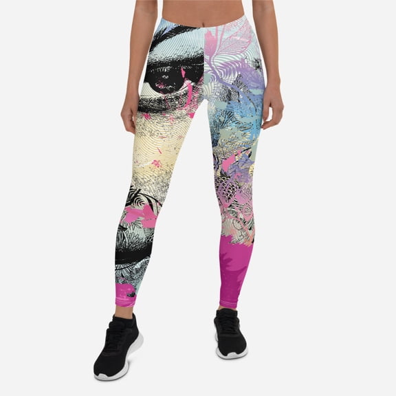 Sania Marie Adaya Mid-Rise Moisture-Wicking Graphic Leggings, Unisex
