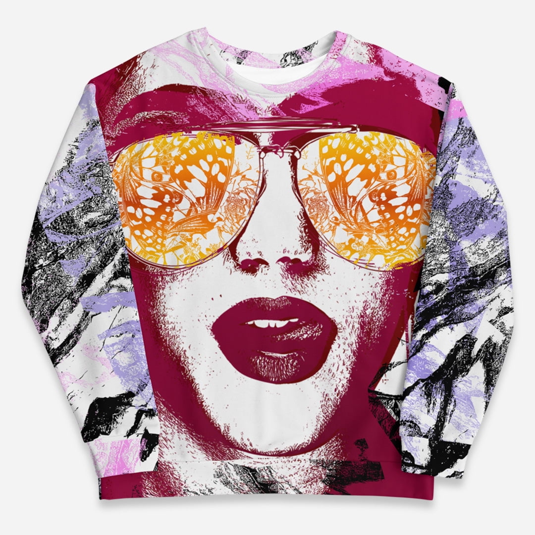 Sania Marie Lani Mani Graphic Fleece Pullover Sweatshirt, Small ...